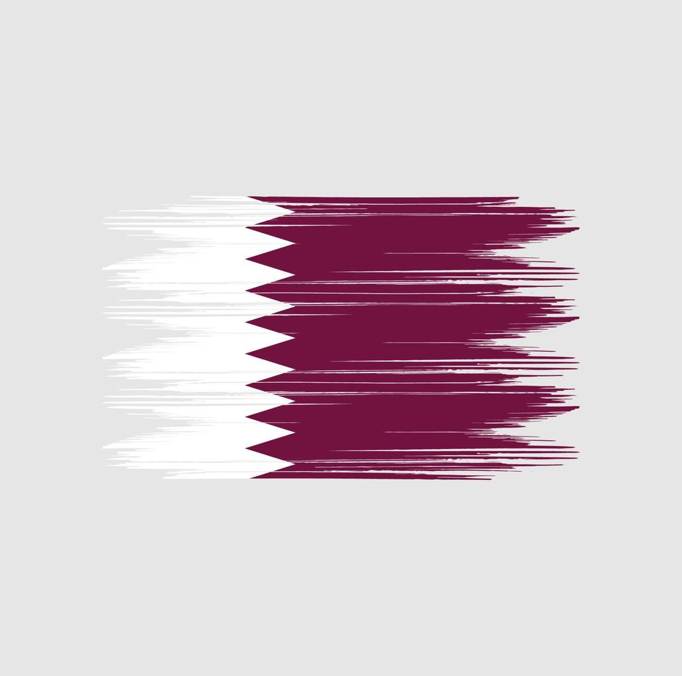 escova de bandeira do qatar vetor