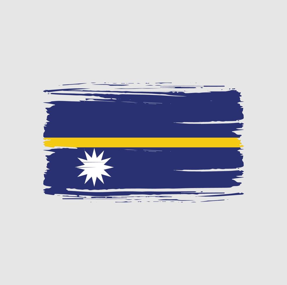 pincelada de bandeira de nauru. bandeira nacional vetor