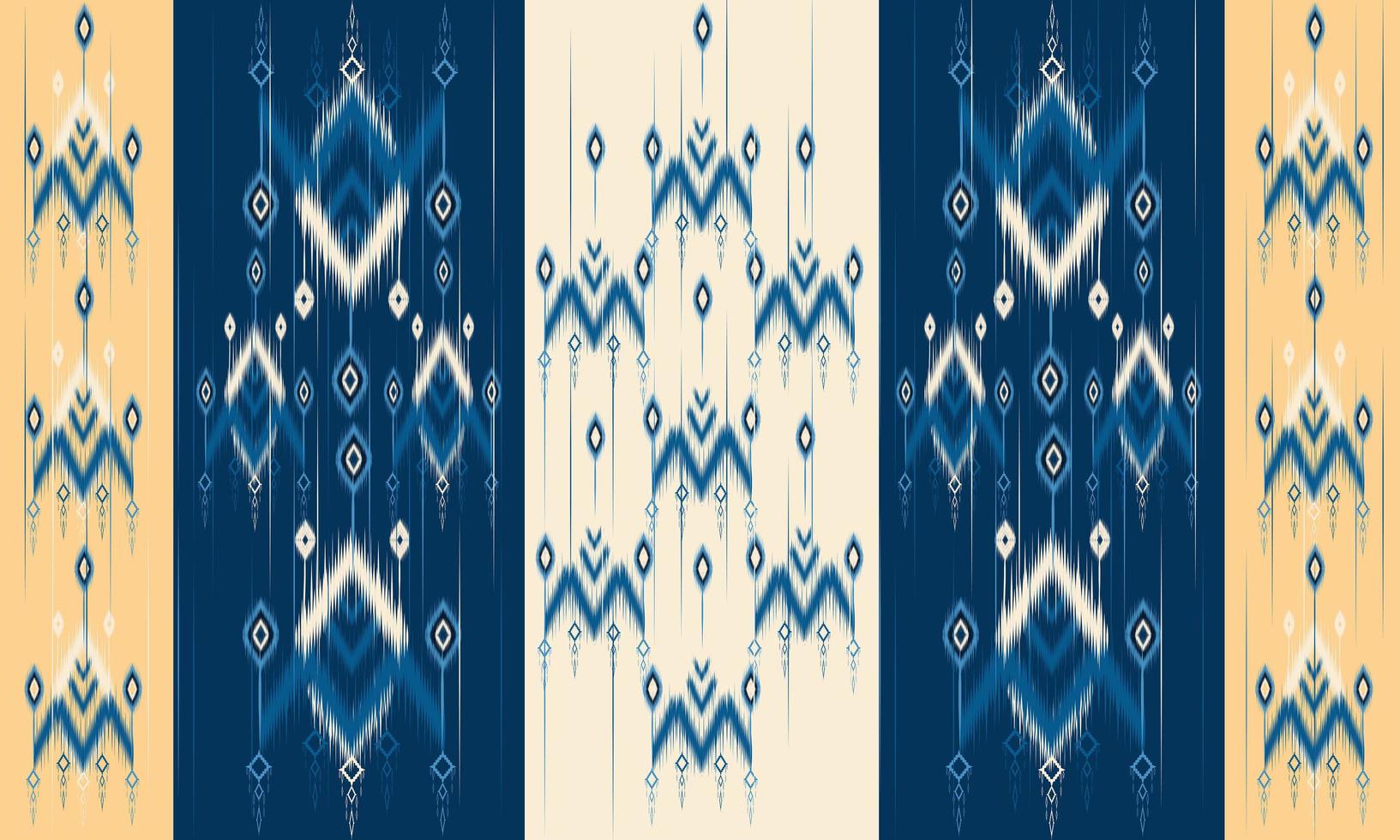 geométrico étnico oriental ikat padrão design tradicional para plano de fundo, tapete, papel de parede, roupas, embrulho, batik, tecido, ilustração vetorial. estilo bordado. vetor