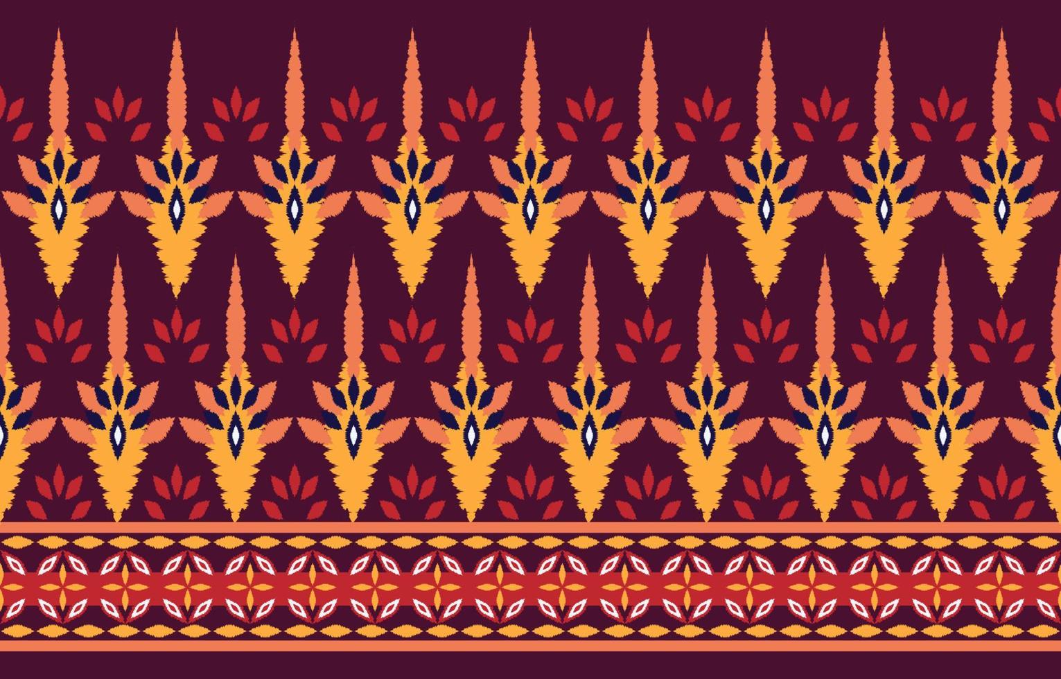 bela arte ikat abstrata étnica. sem costura padrão em bordados tribais, folclóricos e estilo mexicano. print.design de ornamento de arte geométrica asteca para tapete, papel de parede, roupas, tecido, capa, têxtil vetor