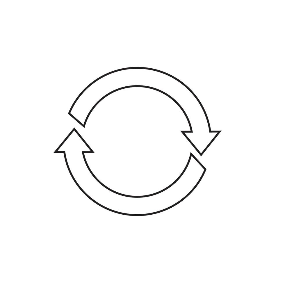 ícone de reciclagem. reciclar o símbolo de reciclagem. ilustração vetorial. isolado no fundo branco. vetor