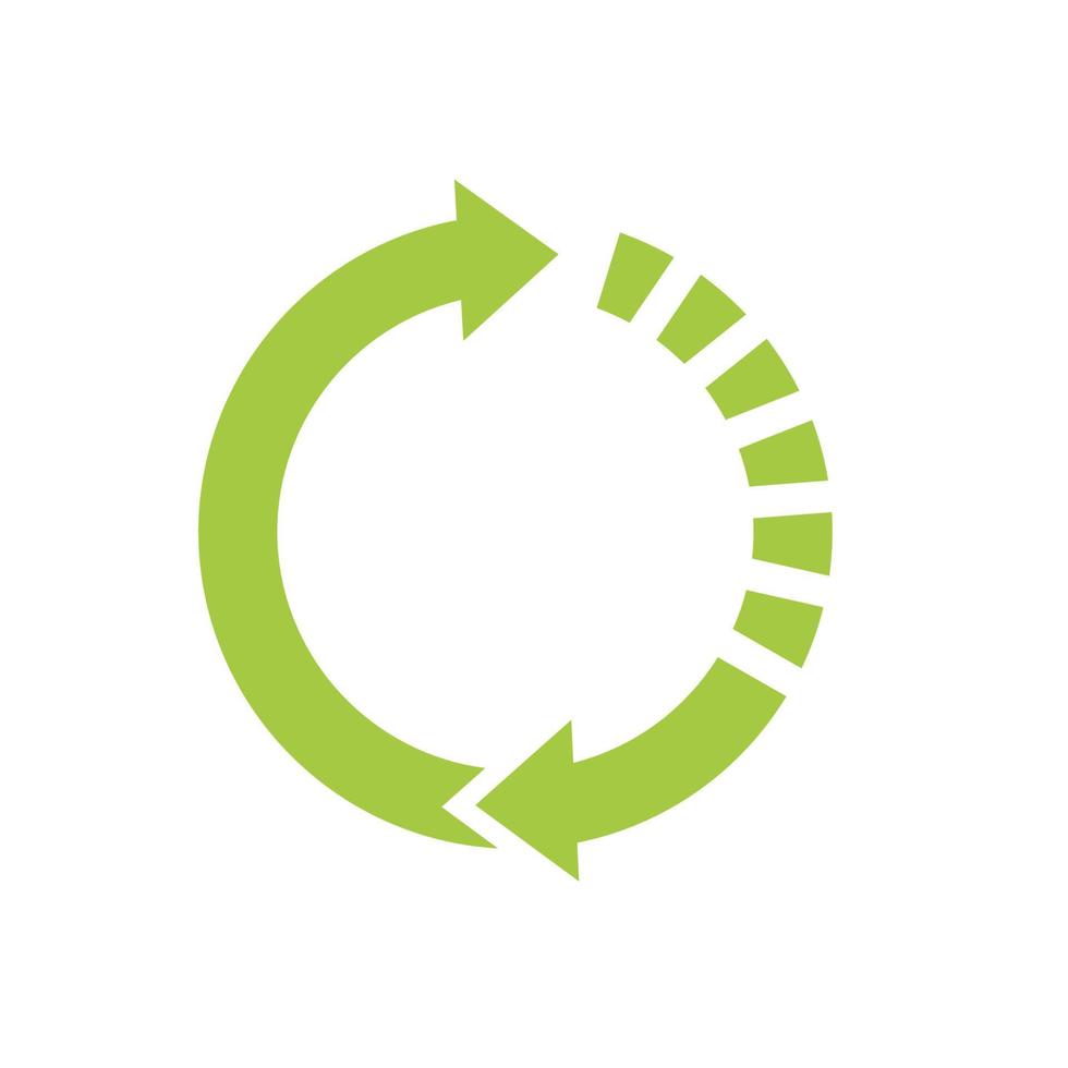 ícone de reciclagem. reciclar o símbolo de reciclagem. ilustração vetorial. isolado no fundo branco. vetor