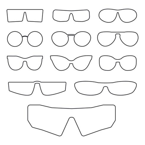 Armações de óculos isolado vetor