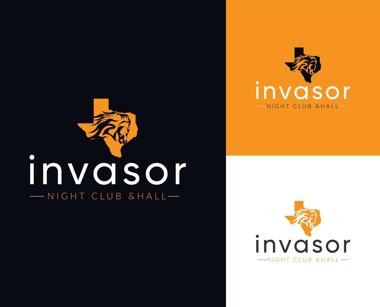 criativo minimalista invasor moderno único logotipo de ícone, melhor invasor único ícone mínimo, logotipo de negócios moderno simples personalizado da empresa. design de ícone de vetor de ações.