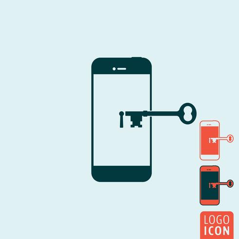 Ícone seguro do smartphone vetor