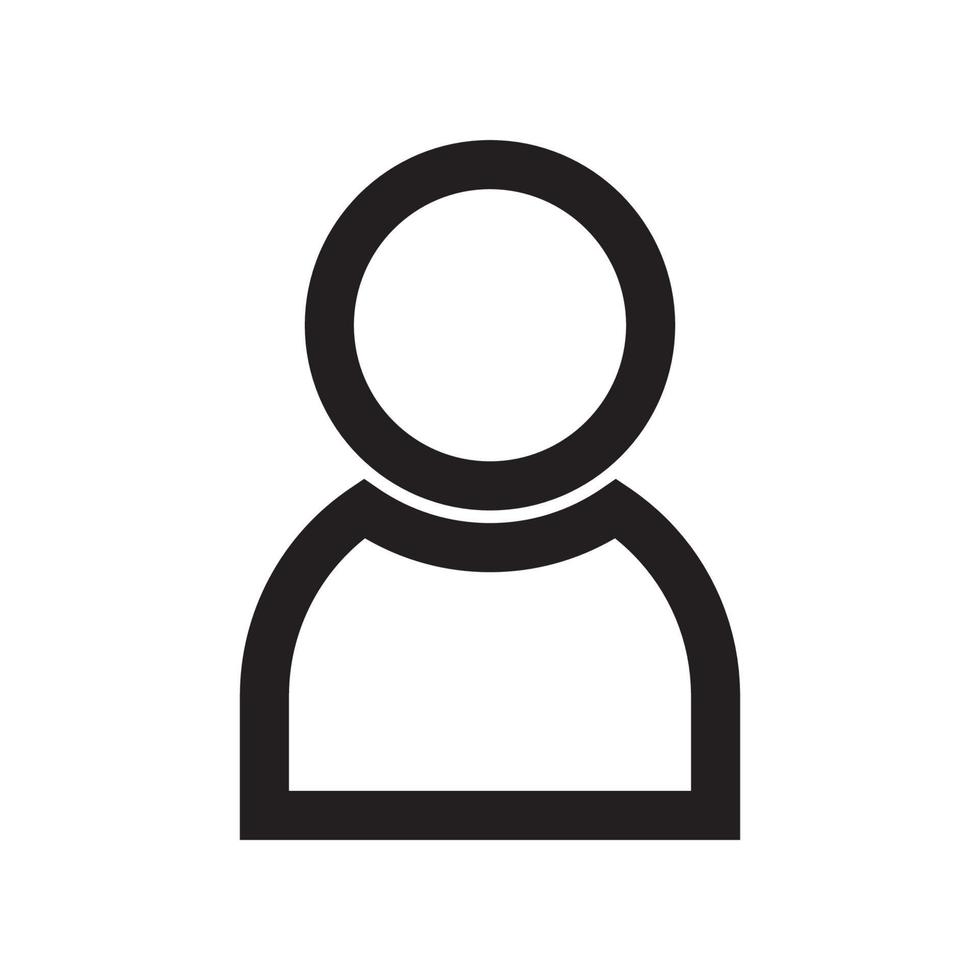 ícone do usuário ou logotipo isolado sinal símbolo ilustração vetorial vetor