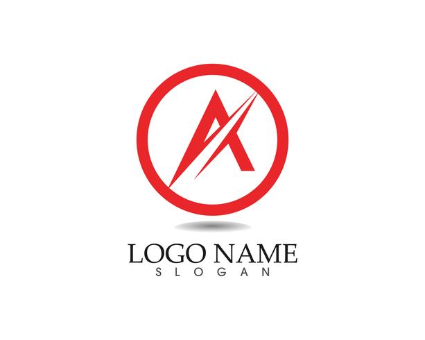 A Letter Logo Business Template Vetor ícone