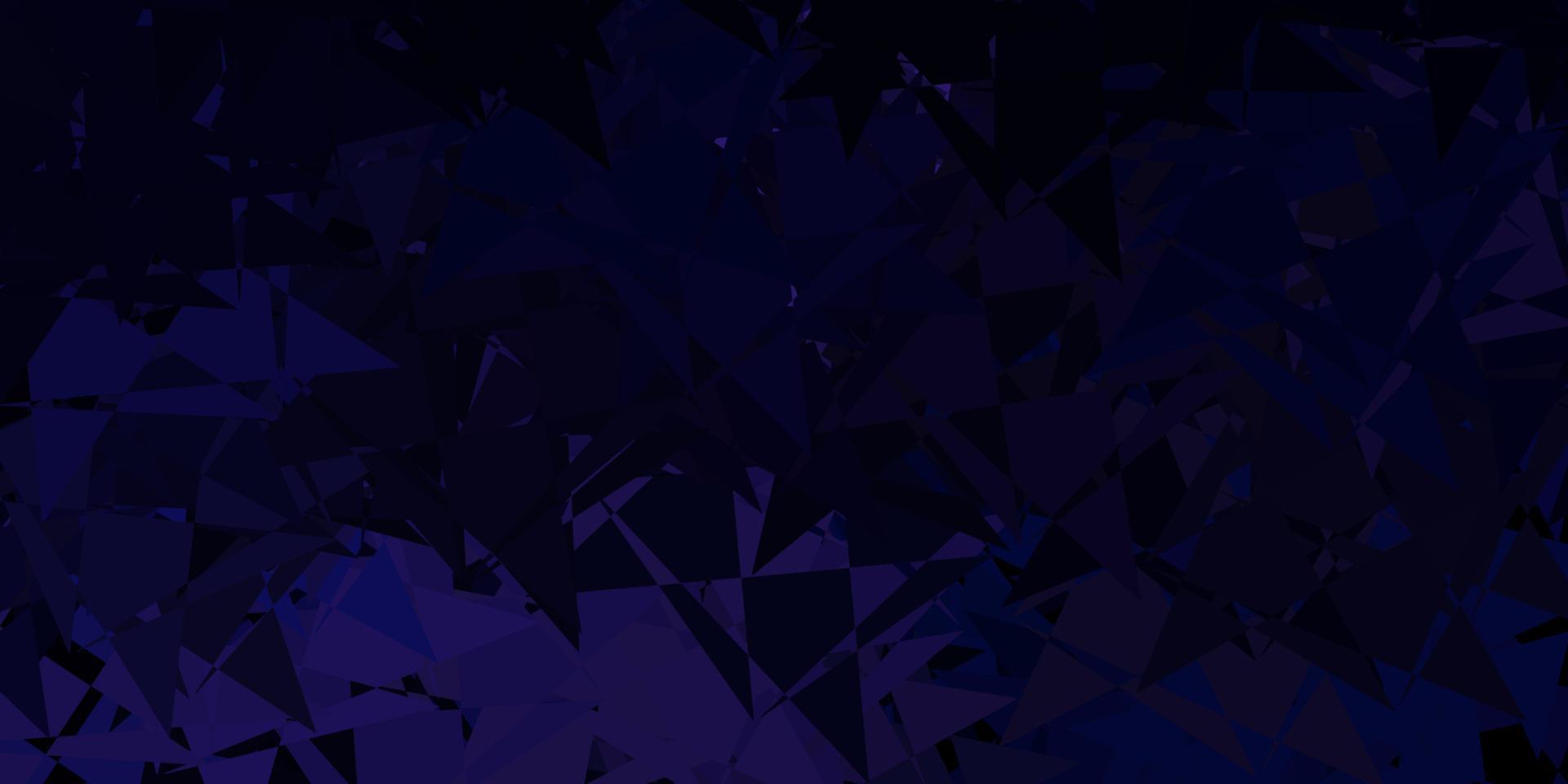 pano de fundo vector roxo escuro com triângulos, linhas.