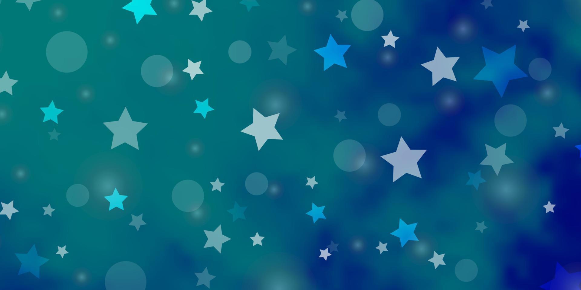 textura vector azul claro com círculos, estrelas.