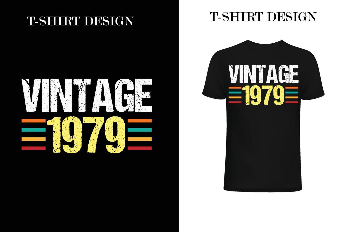 design de camiseta vintage 1979.eps vetor