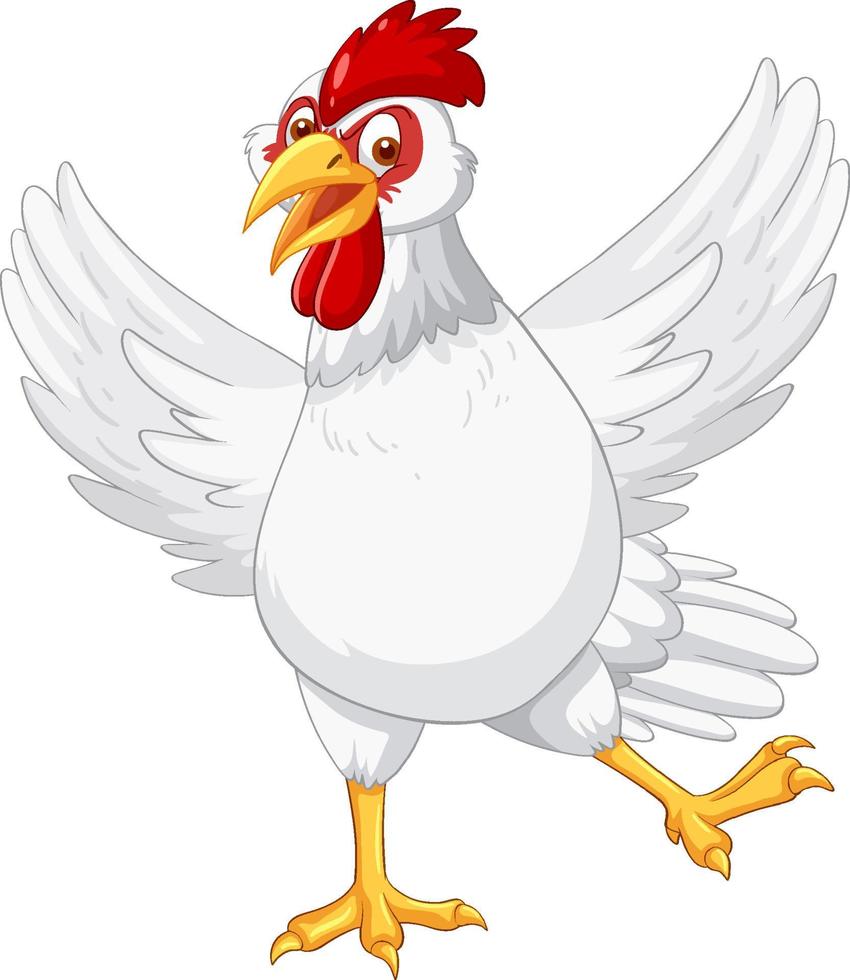 personagem de desenho animado de frango branco 5921441 Vetor no Vecteezy