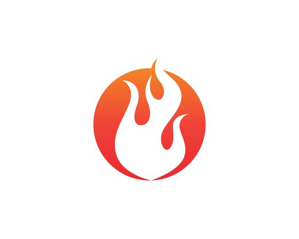 Logotipo de fogo e app de ícones de modelo de símbolos vetor