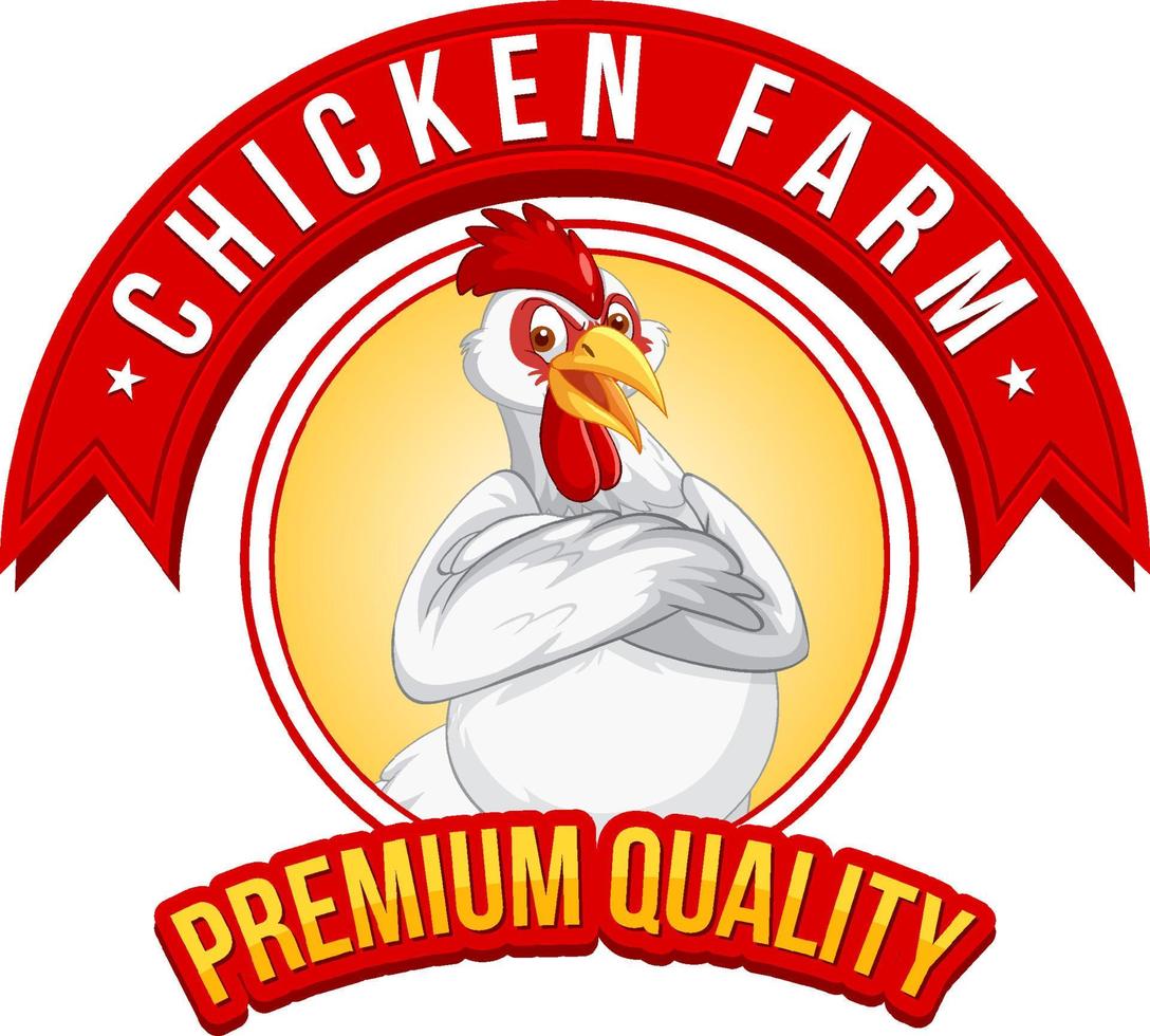 Frango galinha fofa posando, Vetor Premium