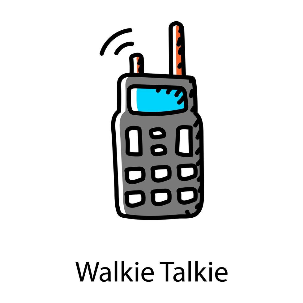 ícone plano de walkie-talkie, vetor editável