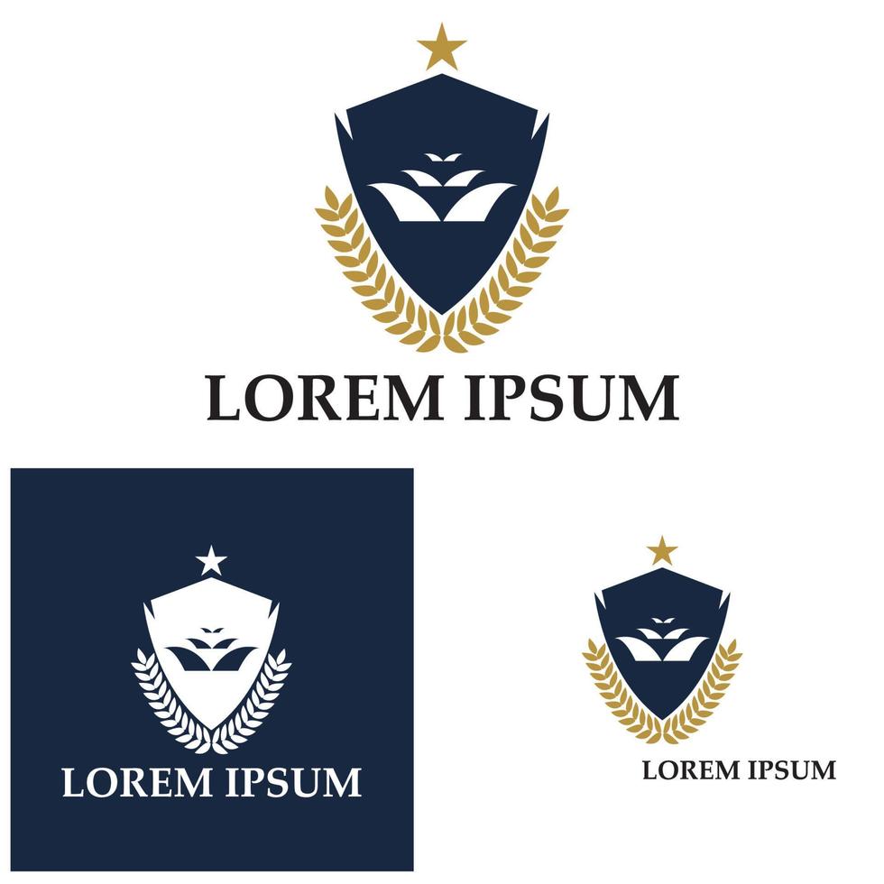escola de academia universitária e modelo de design de logotipo de curso vetor