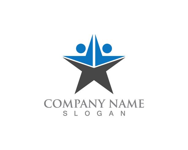 Estrelas pessoas logotipo sucesso modelo vector ícone ilustração design