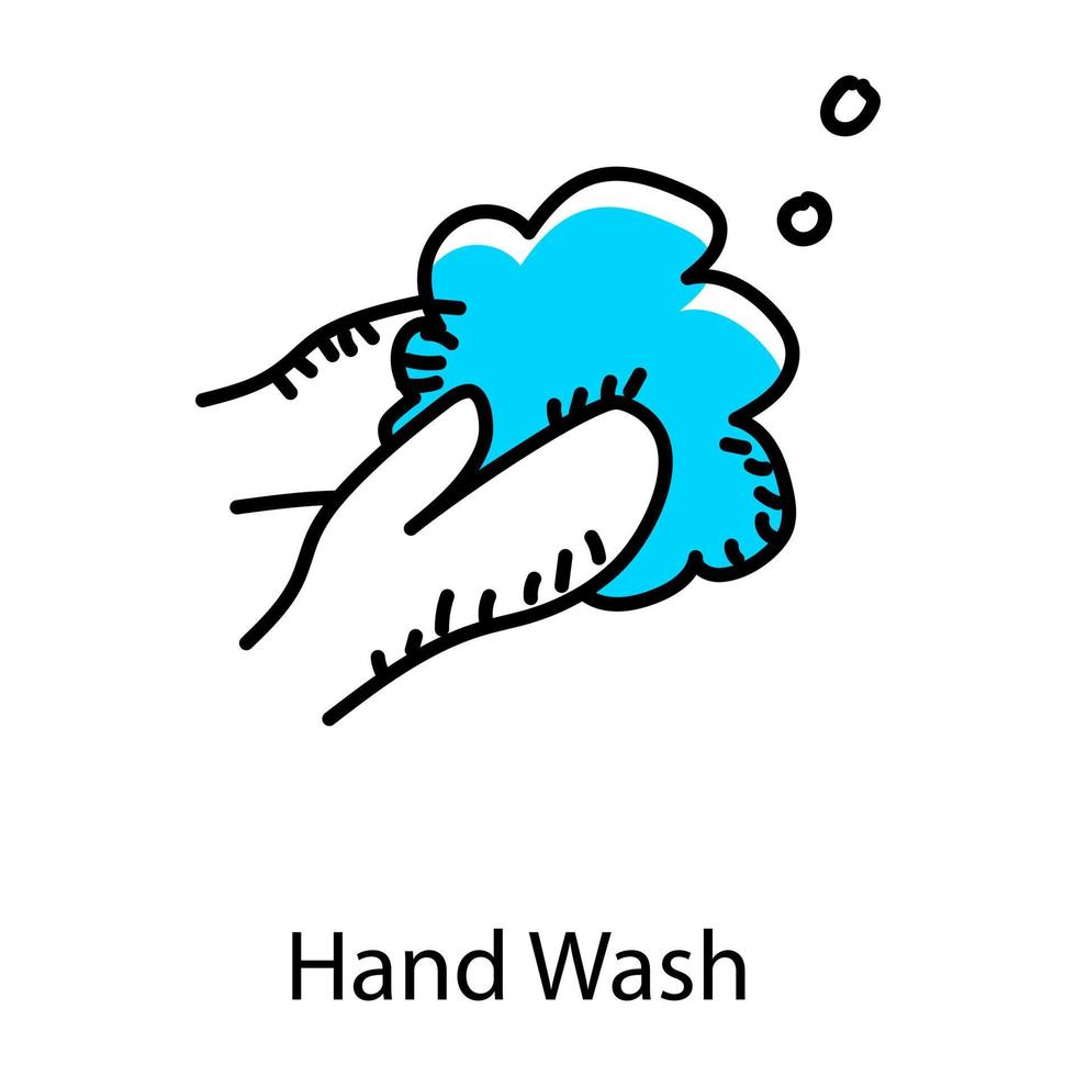 lavar à mão ícone desenhado à mão, vetor editável