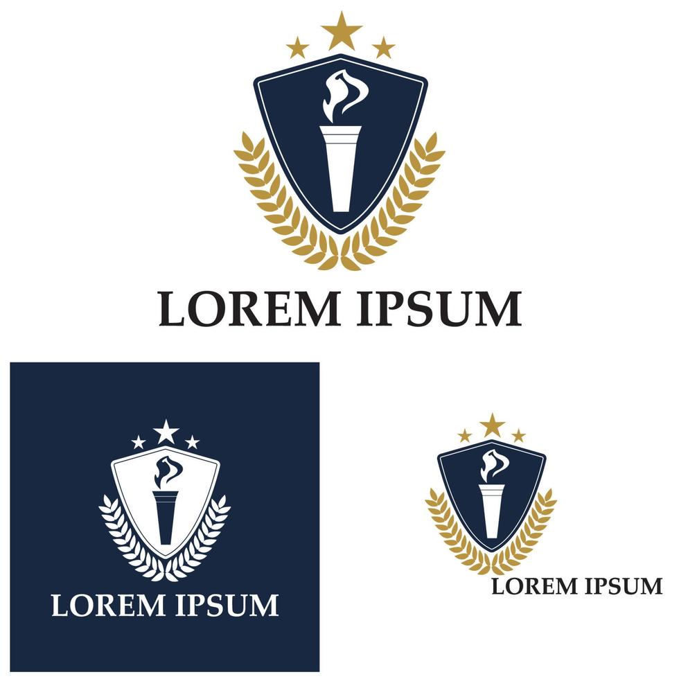 escola de academia universitária e modelo de design de logotipo de curso vetor