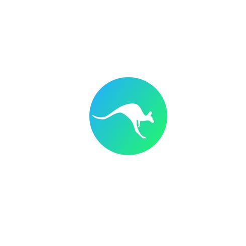 canguru logotipo design vector icon ilustração elemento
