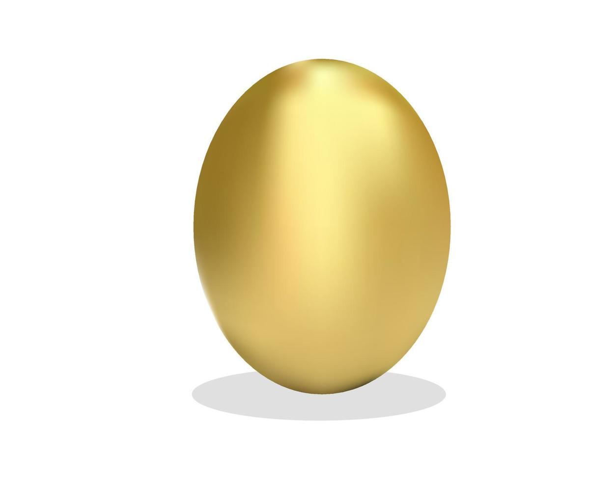 modelo 3d de ovo de ouro vetor