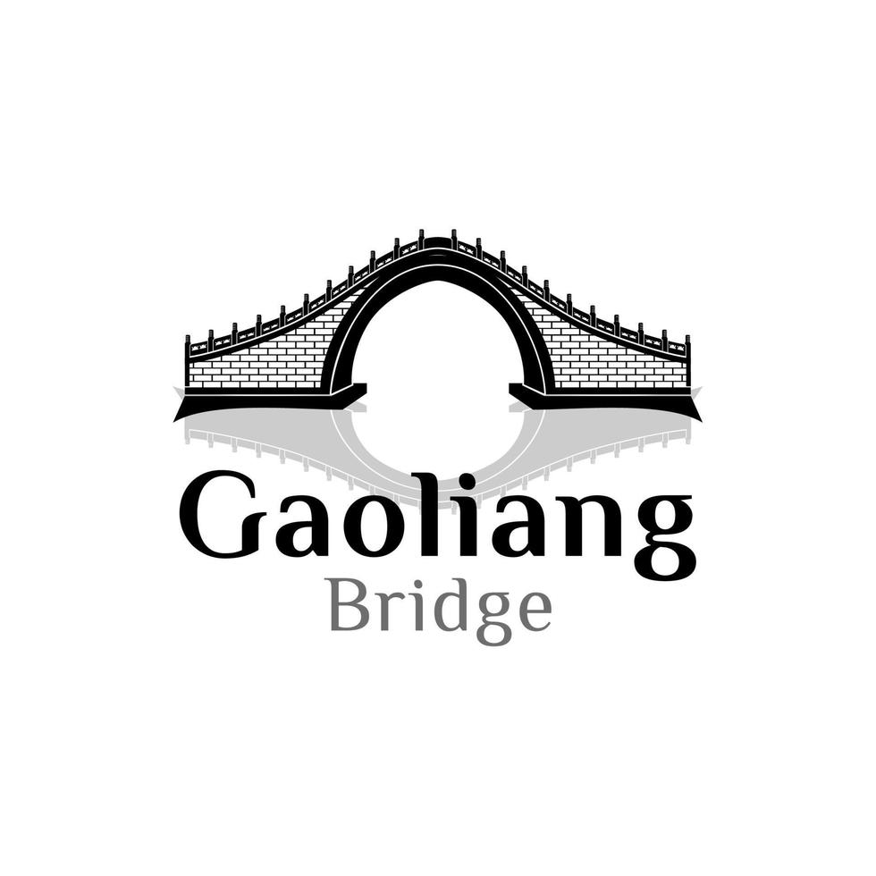 inspiração de design de vetor de logotipo de ponte gaoliang