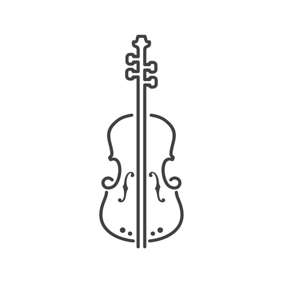 linha arte violino viola violino violoncelo clave de fá inspiração design de logotipo vetor