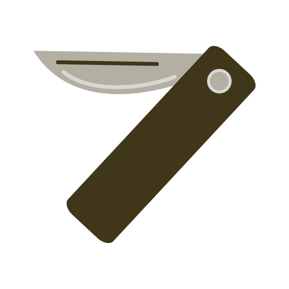 ícone de linha plana de canivete. ferramenta de viajante necessária. ilustração vetorial isolada no fundo branco vetor