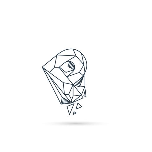 gemstone letter p logotipo design ícone modelo vector elemento isolado