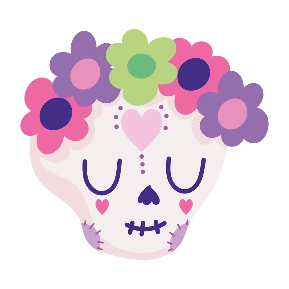 decoração catrina mexicana vetor