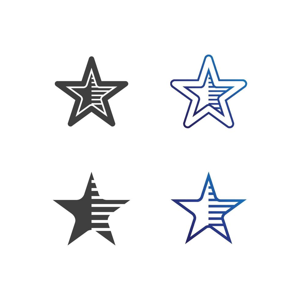 estrela ícone modelo logotipo cenografia estrelas vetor