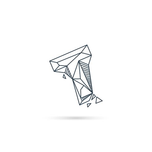 gemstone letter t design de logotipo ícone modelo vector elemento isolado