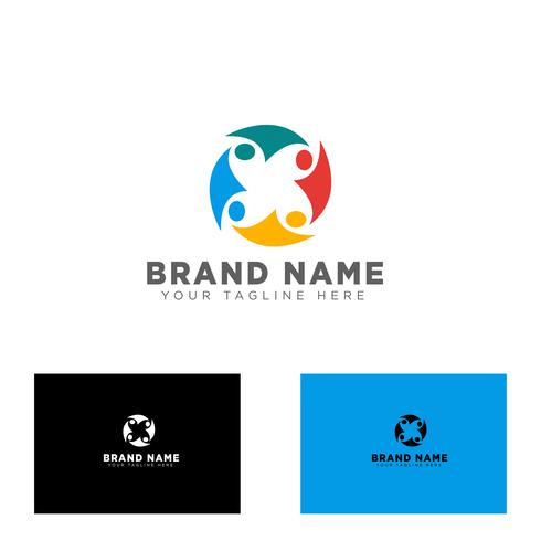 ilustração em vetor modelo comunidade grupo logotipo design