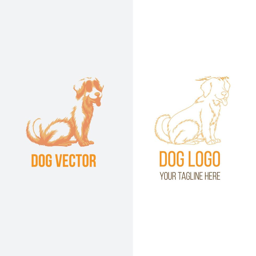 design de logotipo de vetor de cachorro