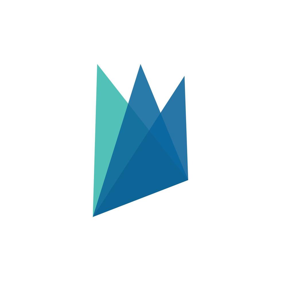 logotipo de montanha de vetor abstrato. ícone de montanha letra w.