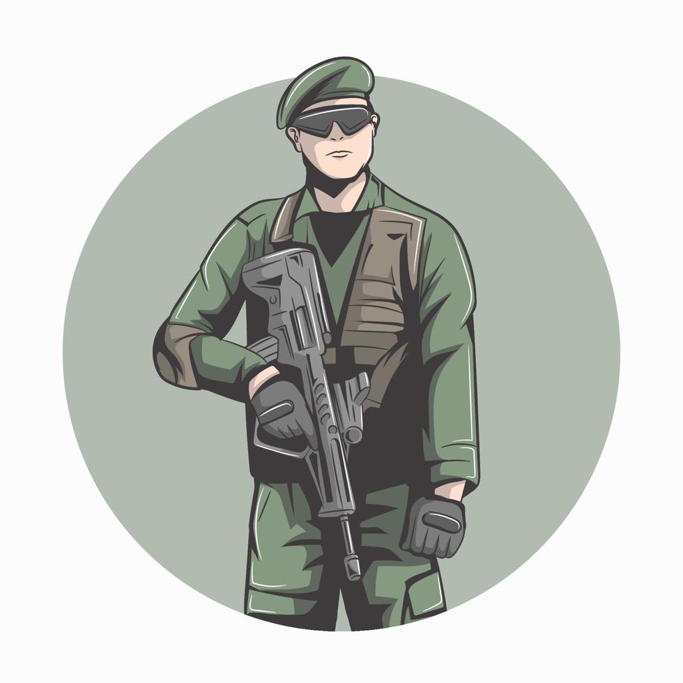 ilustração vetorial do exército vetor