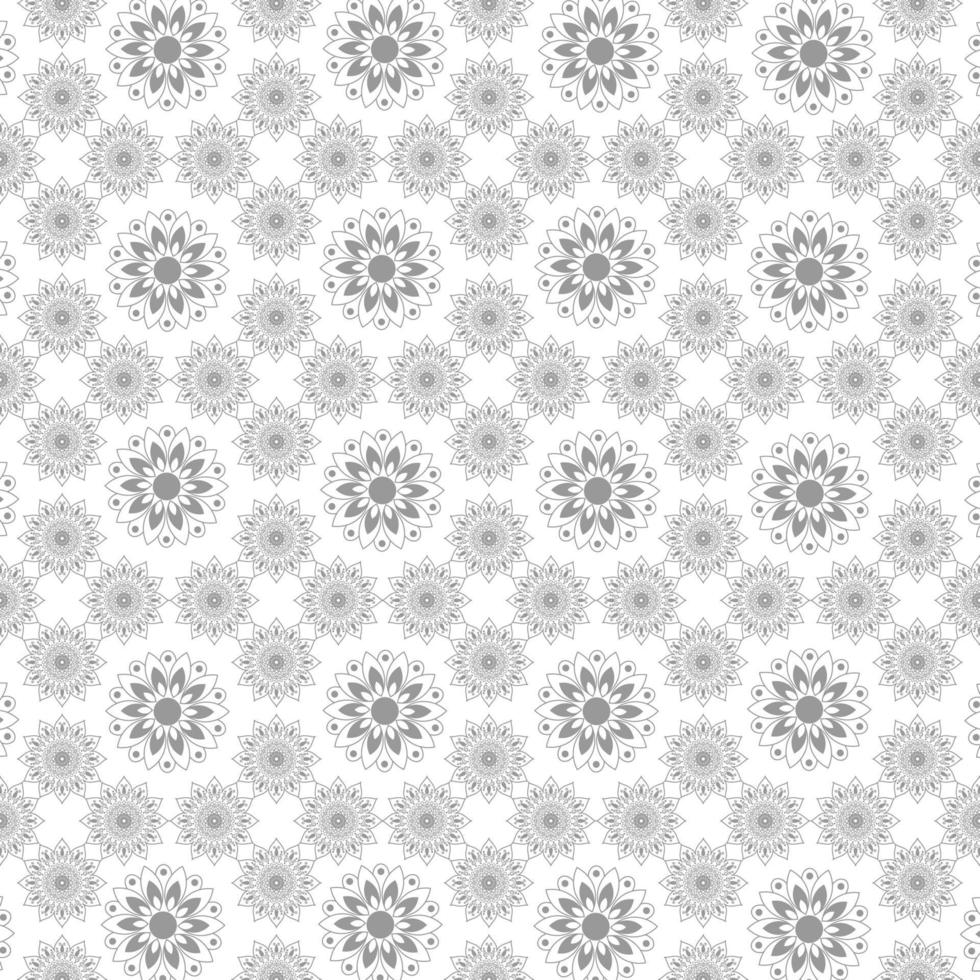 mandala de fundo vector padrão geométrico. vetor de textura cinza e branco em vetor de gráficos de ilustração