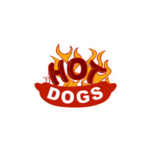 modelo de conceito de design de logotipo de ilustração de cachorro-quente vetor