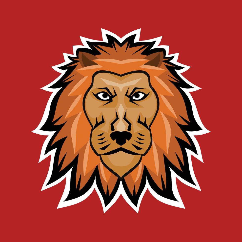 head lion esports logo, mascote agressivo para o seu jogo de equipe vetor