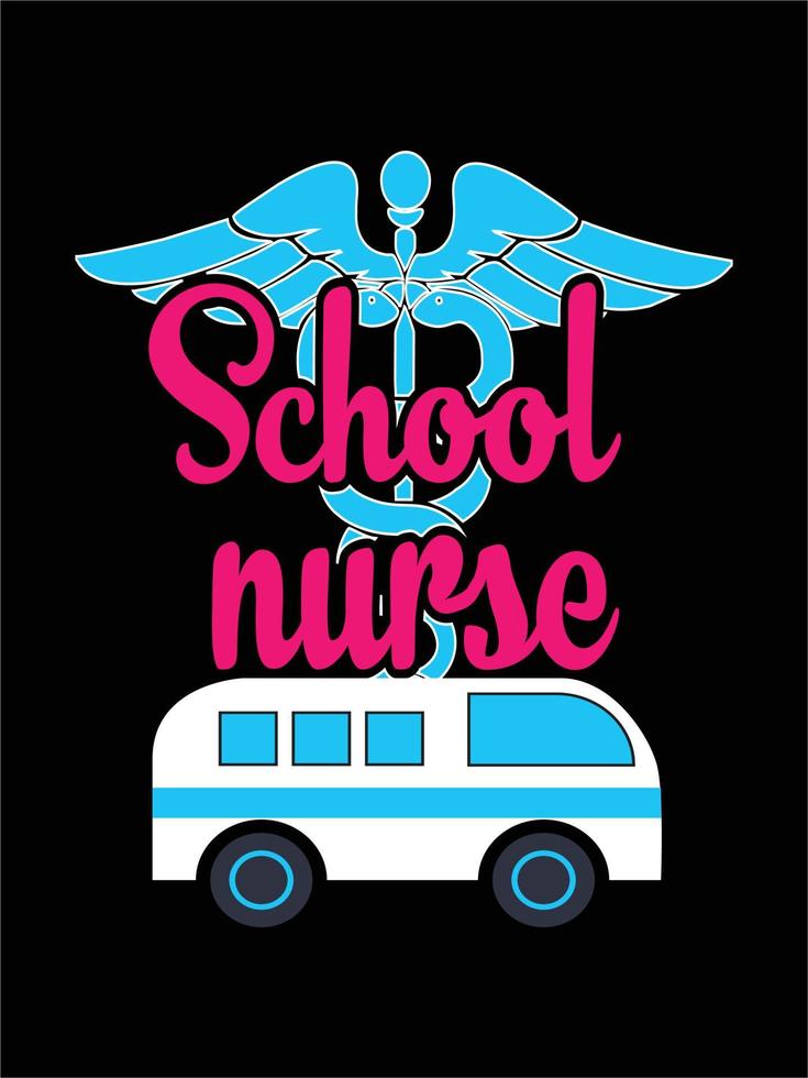 design de citações de camisetas de tipografia de enfermeira vetor