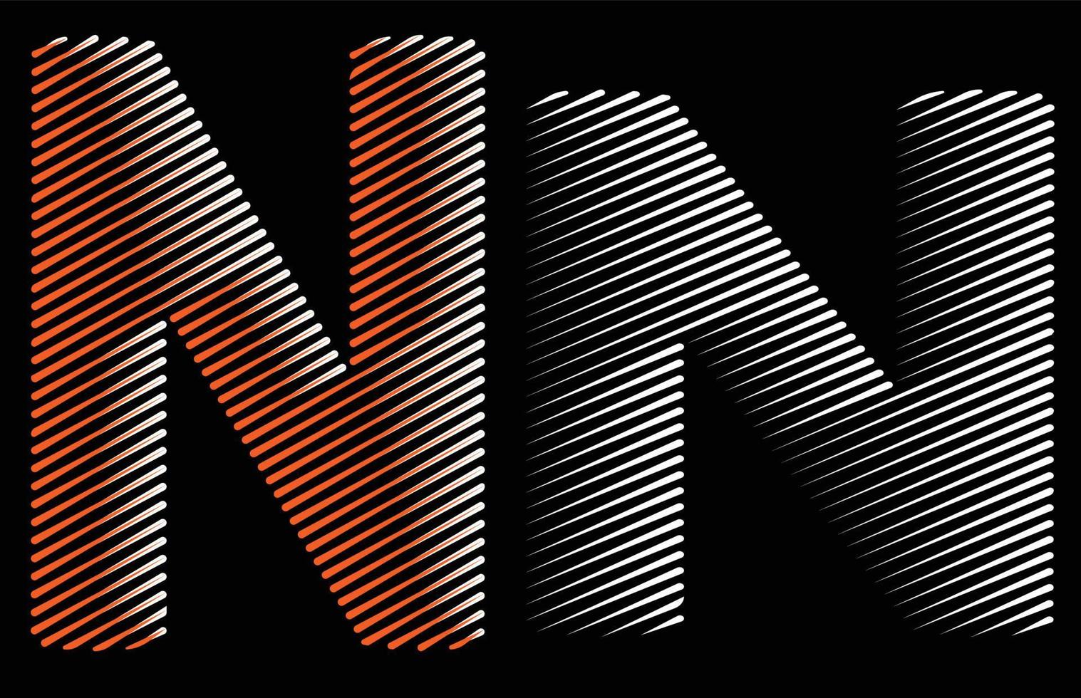 logotipos da letra n. design de logotipo de letra ''n'' gratuito vetor