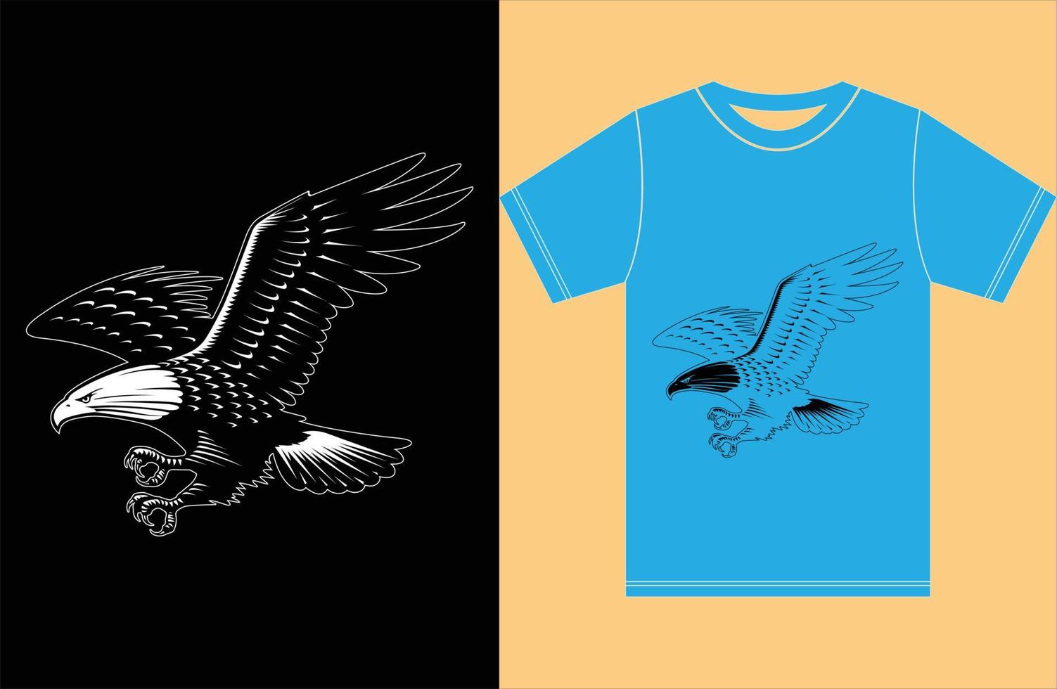 Eagles t shirt design download grátis. vetor