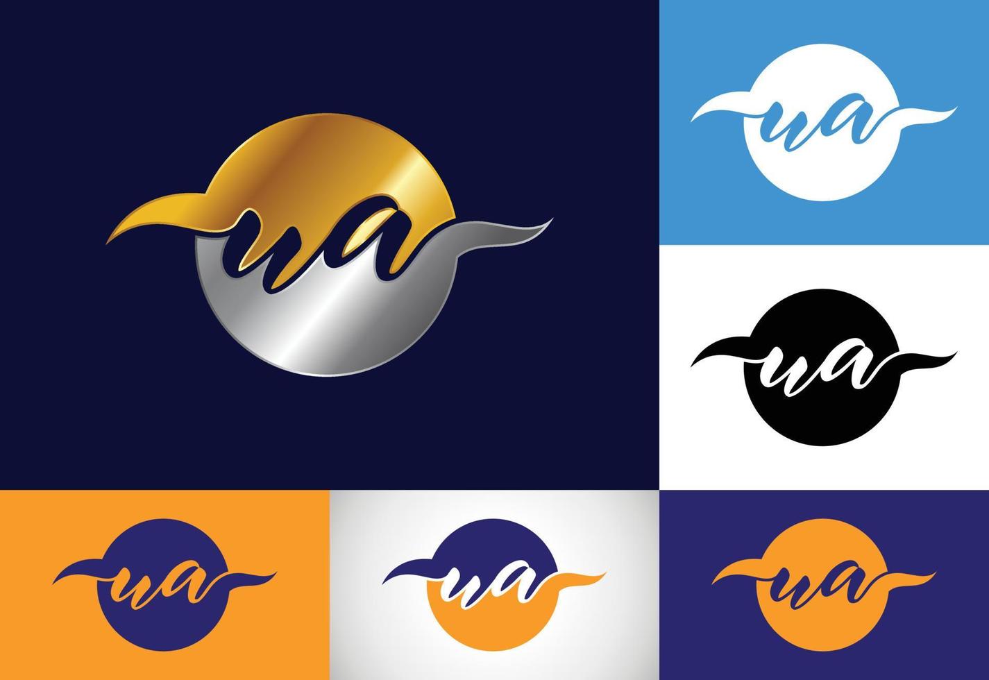 vetor de design de logotipo inicial monograma letra ua. símbolo gráfico do alfabeto para negócios corporativos