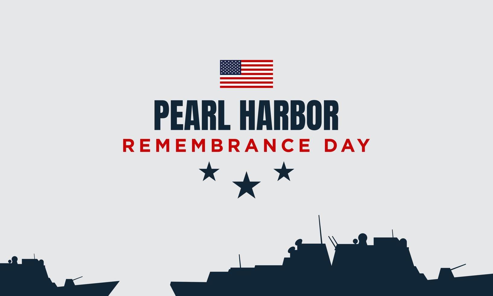 design de plano de fundo do dia da lembrança de pearl harbor. vetor