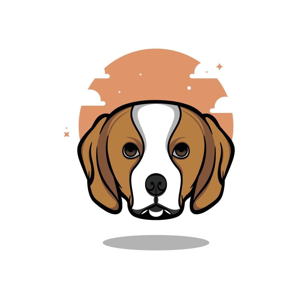 ilustração vetorial de cabeça de cachorrinho vetor
