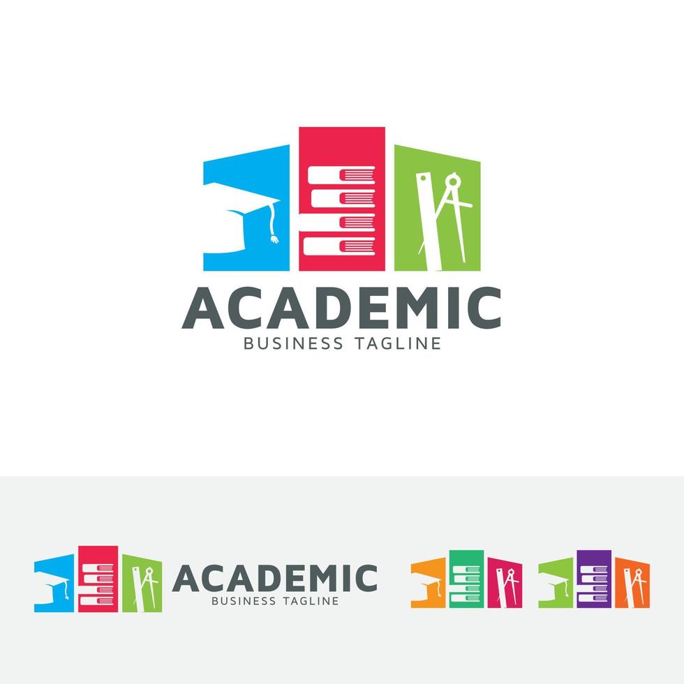 design de logotipo de conceito de educação vetor