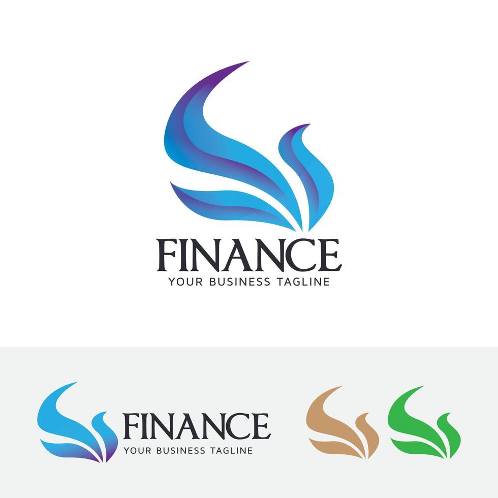 modelo de logotipo de finanças abstratas vetor