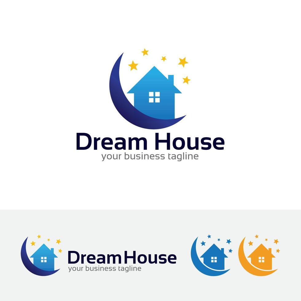 modelo de logotipo de casa dos sonhos vetor