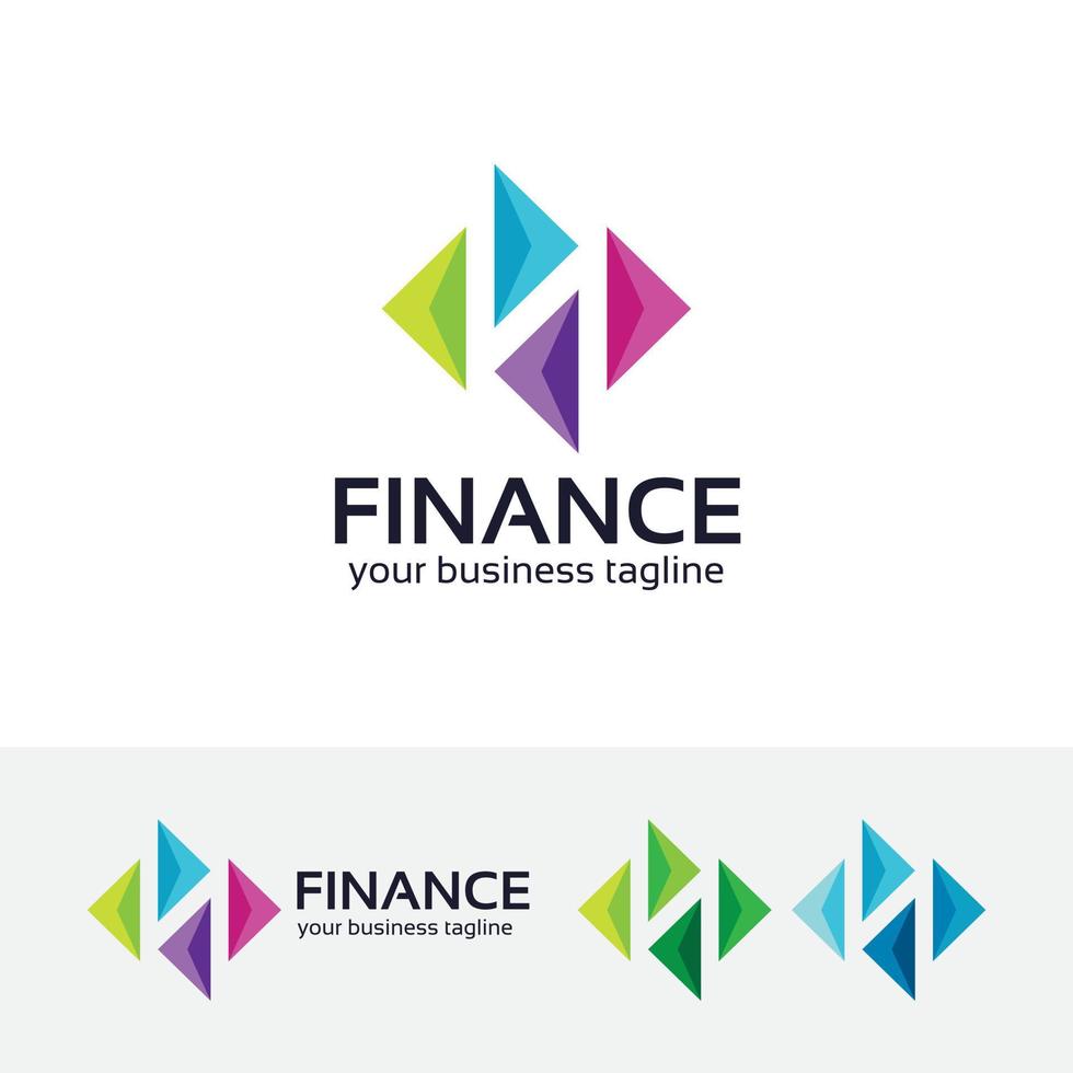 design de logotipo de tecnologia e finanças vetor