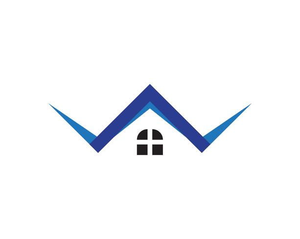 logotipo de edifícios de casa e modelo de ícones de símbolos vetor