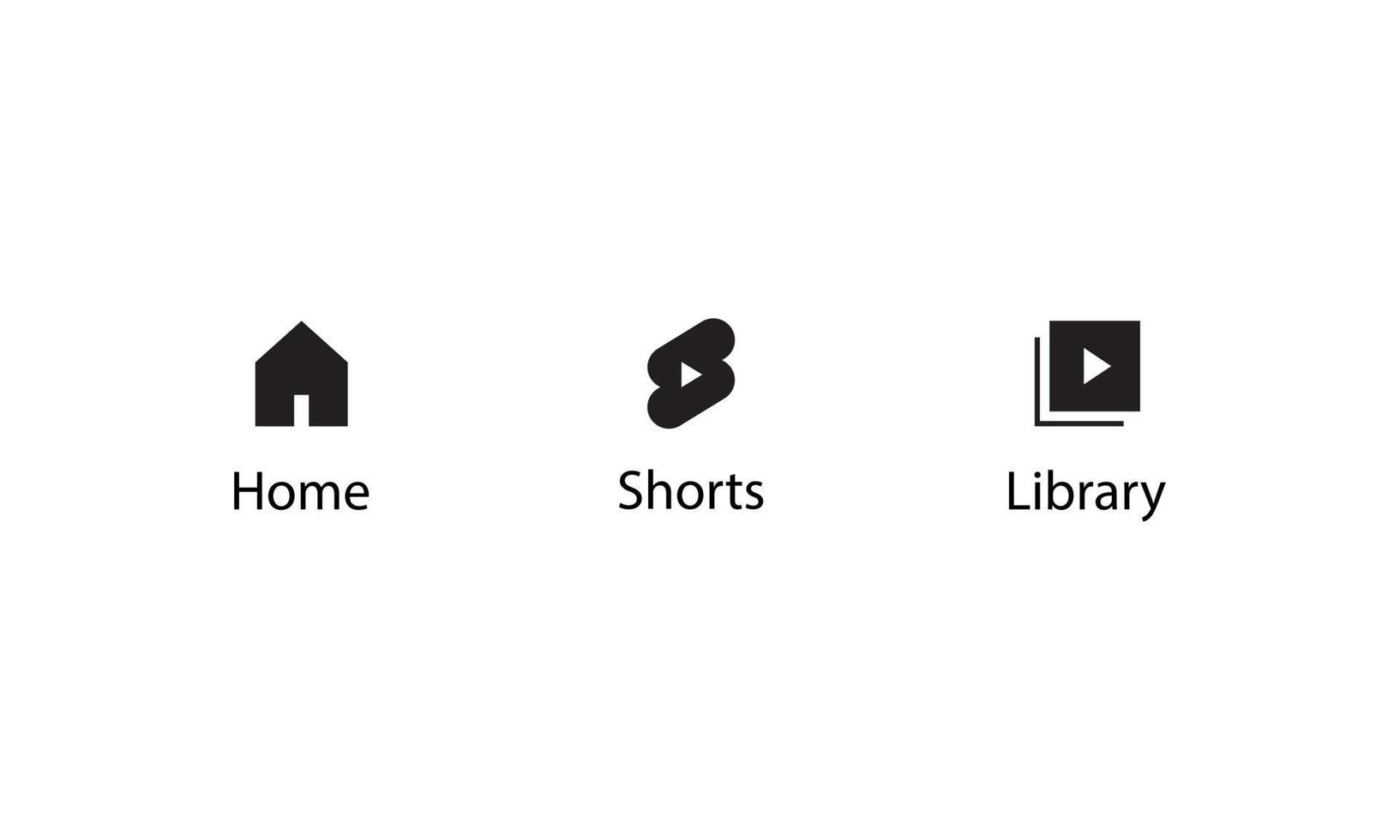 ilustração vetorial de ícone de casa, shorts e biblioteca vetor